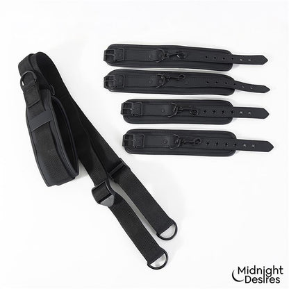 MIDNIGHT DESIRES - SET DE RESTRICCIONES CON SUJECIÓN PARA EL CUELLO