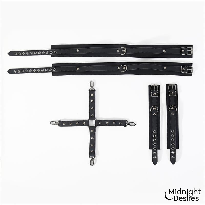 MIDNIGHT DESIRES - SET DE RESTRICCIONES PARA MUSLOS Y MUÑECAS