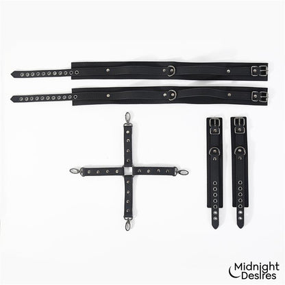 MIDNIGHT DESIRES - SET DE RESTRICCIONES PARA MUSLOS Y MUÑECAS