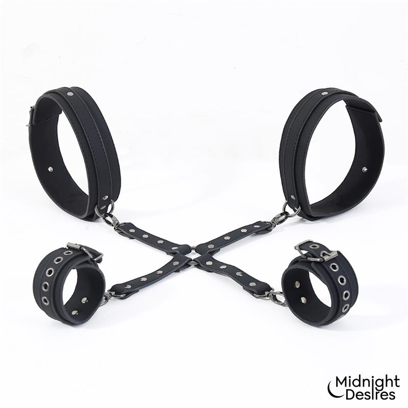 MIDNIGHT DESIRES - SET DE RESTRICCIONES PARA MUSLOS Y MUÑECAS