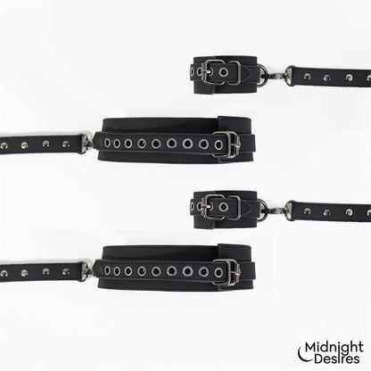 MIDNIGHT DESIRES - SET DE RESTRICCIONES PARA MUSLOS Y MUÑECAS