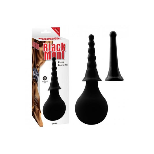 CHISA - SET DUCHA ANAL Y FUNDA 15 CM NEGRO