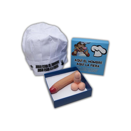 DIVERTY SEX - SET GORRO DE COCINERO, BROCHE Y ESTIMULADOR