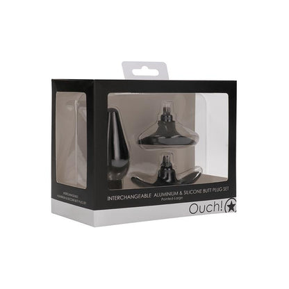 OUCH! - SET PLUG ANAL Y VENTOSA PUTIAGUDA GRANDE NEGRO