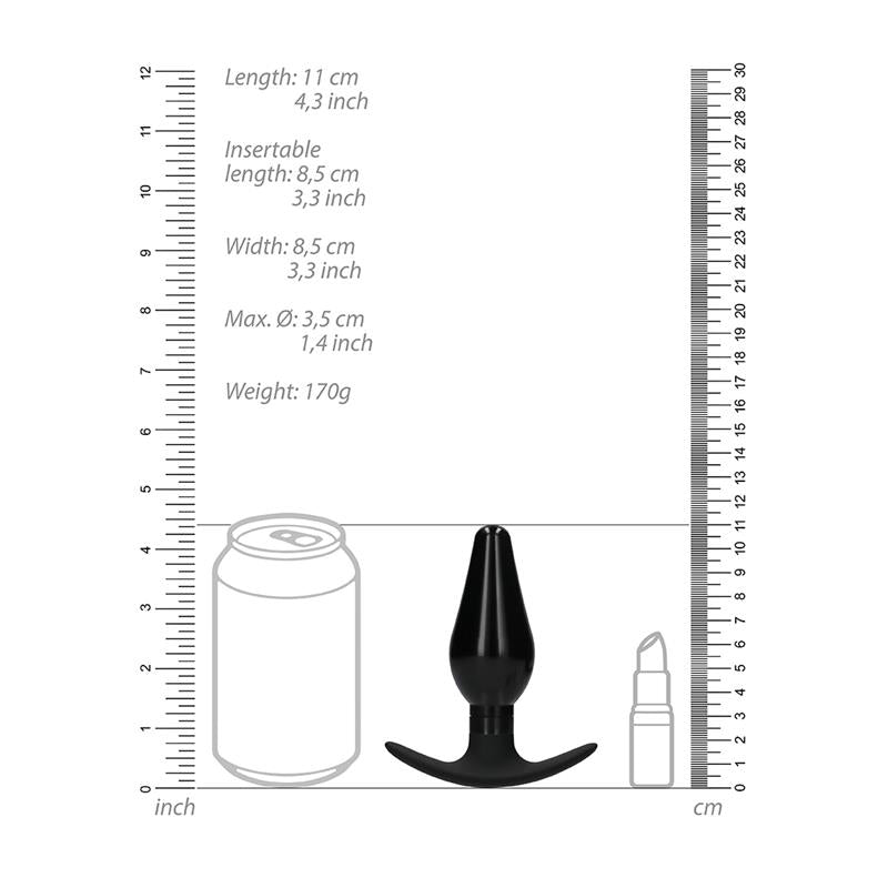 OUCH! - SET PLUG ANAL Y VENTOSA PUTIAGUDA GRANDE NEGRO