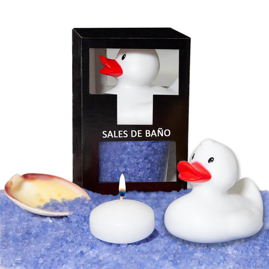 DIVERTY SEX - SET SALES BAÑO AROMA LAVANDA PATO, VELA Y CONCHA 150GR