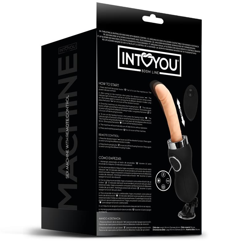 INTOYOU BDSM LINE - SEX MACHINE VIBRACIÓN, THRUSTING Y CALOR CONTROL REMOTO USB