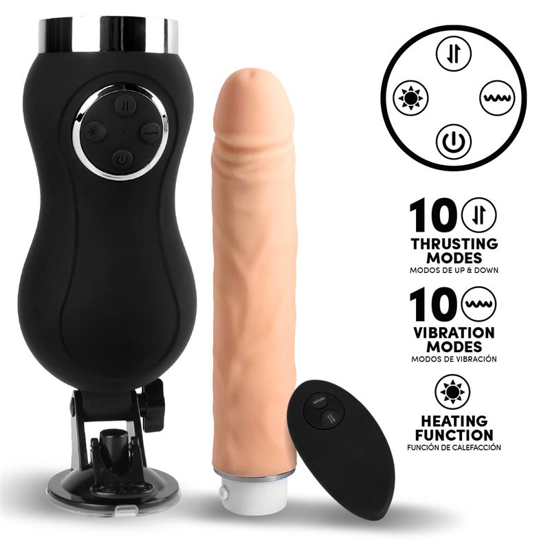 INTOYOU BDSM LINE - SEX MACHINE VIBRACIÓN, THRUSTING Y CALOR CONTROL REMOTO USB