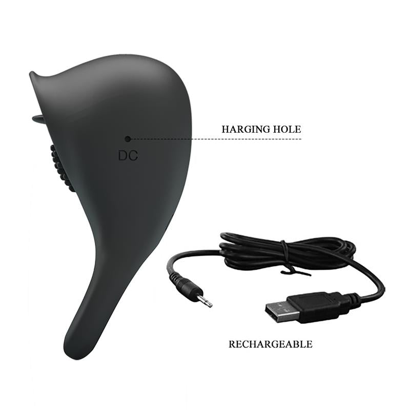 PRETTYLOVE - SHAKING II ANILLO PARA EL PENE CON LENGUA