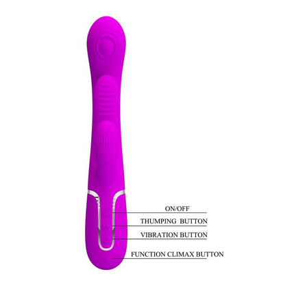 PRETTYLOVE - SHANIA VIBRADOR CON LENGUA Y THUMPING