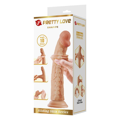 PRETTYLOVE - SHARIFE DILDO CON PIEL DESLIZANTE-RETRACTIL 25 CM