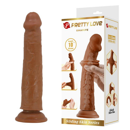 PRETTYLOVE - SHARIFE DILDO CON PIEL DESLIZANTE-RETRACTIL 25 CM
