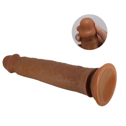 PRETTYLOVE - SHARIFE DILDO CON PIEL DESLIZANTE-RETRACTIL 25 CM