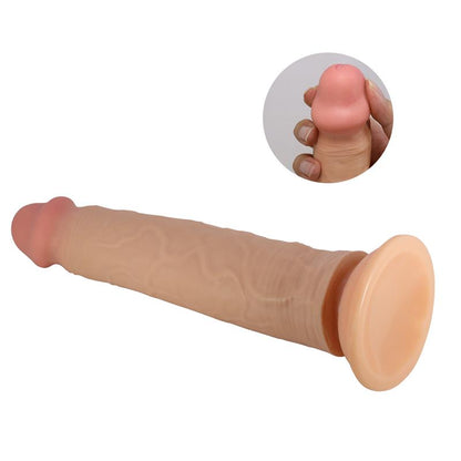 PRETTYLOVE - SHARIFE DILDO CON PIEL DESLIZANTE-RETRACTIL 25 CM