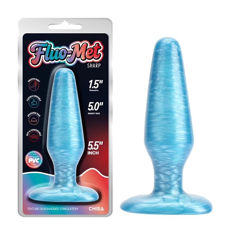 CHISA - SHARP PLUG ANAL AZUL 5.5 - 13.9 CM