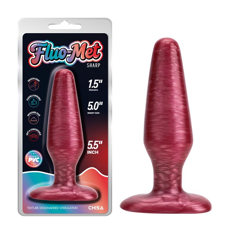 CHISA - SHARRP RED PLUG ANAL ROJO 5.5 - 13.9 CM