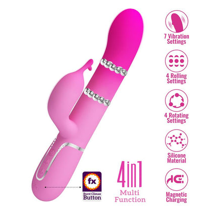 PRETTYLOVE - SHIMA VIBRADOR CON BOLAS ROTADORAS