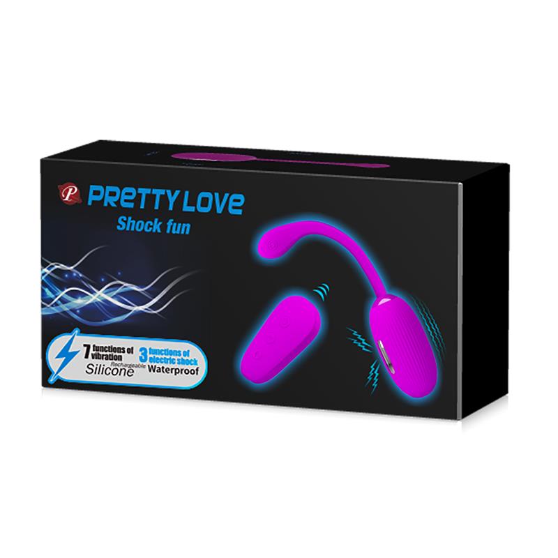 PRETTYLOVE - SHOCK FUN HUEVO VIBRADOR CON ELECTRO SHOCK Y CONTROL REMOTO