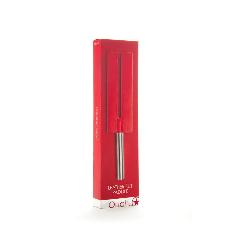 OUCH! - SHOTS OUCH! WHIPS AND PADDLES LEATHER PALA ABIERTA ROJO