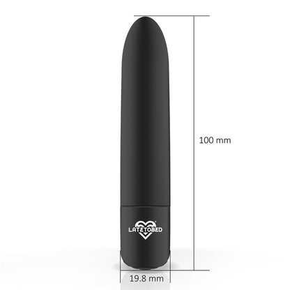 LATETOBED - SHOTY BALA VIBRADORA USB 10 VELOCIDADES POTENTE MOTOR NEGRO