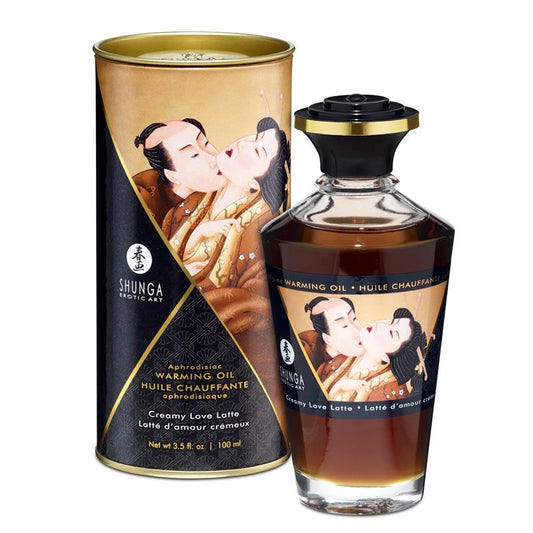 SHUNGA - ACEITE DE MASAJE EFECTO CALOR AROMA A CREAMY LATTE