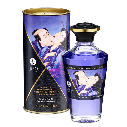 SHUNGA - ACEITE DE MASAJE EFECTO CALOR AROMA A FRUTAS EXÓTICAS