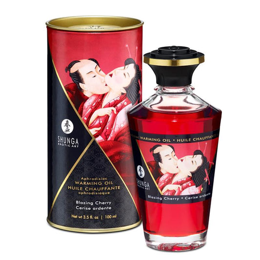 SHUNGA - ACEITE DE MASAJE EFECTO CALOR CEREZA ARDIENTE