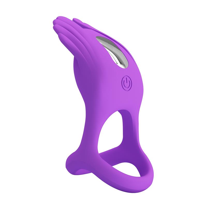 PRETTYLOVE - SILAS ANILLO PARA EL PENE PÚRPURA