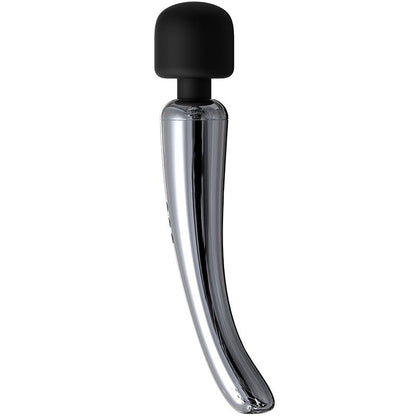 ACTION - SILVERY WAND MASAJEADOR HIGH-TECH SÚPER POTENTE INALÁMBRICO USB COLOR CROMO SILICONA