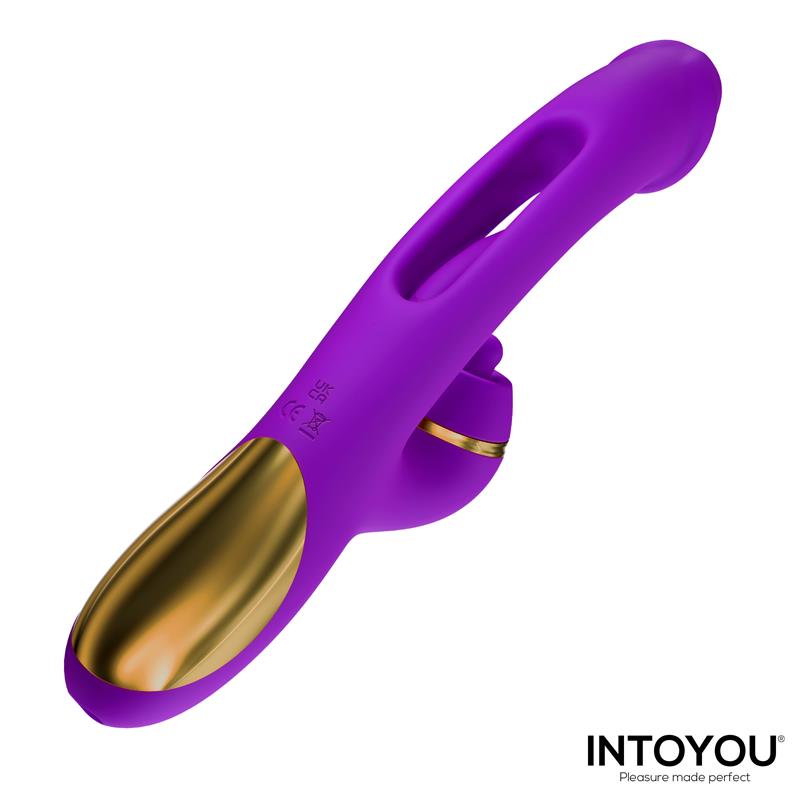 INTOYOU - SITER 2.0 VIBRADOR CON LENGUA FLAPPING, GOLPETEO Y CABEZALES INTERCAMBIABLES