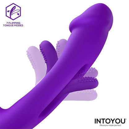 INTOYOU - SITER 2.0 VIBRADOR CON LENGUA FLAPPING, GOLPETEO Y CABEZALES INTERCAMBIABLES