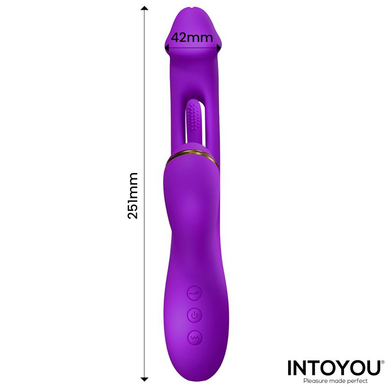 INTOYOU - SITER 2.0 VIBRADOR CON LENGUA FLAPPING, GOLPETEO Y CABEZALES INTERCAMBIABLES