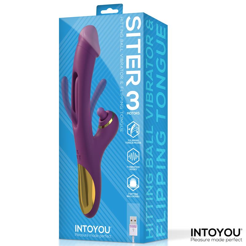INTOYOU - SITER VIBRADOR CON LENGUA MOVIMIENTO FLIPPING Y BOLA GOLPETEO