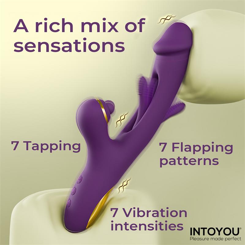 INTOYOU - SITER VIBRADOR CON LENGUA MOVIMIENTO FLIPPING Y BOLA GOLPETEO