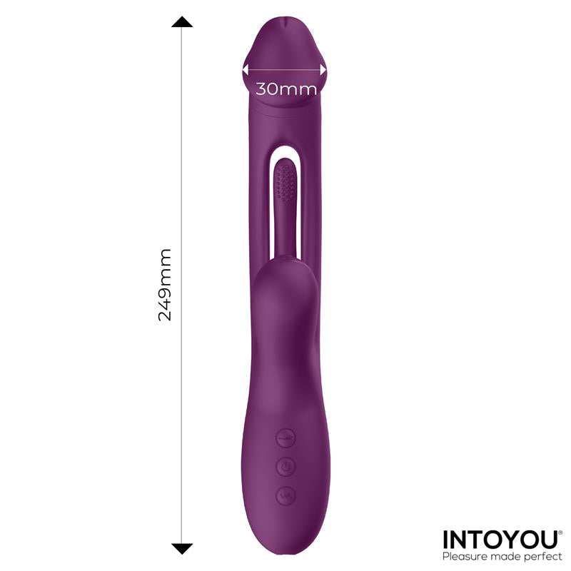 INTOYOU - SITER VIBRADOR CON LENGUA MOVIMIENTO FLIPPING Y BOLA GOLPETEO