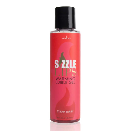 SENSUVA - SIZZLE LIPS GEL BESABLE EFECTO CALOR SABOR FRESA 125 ML