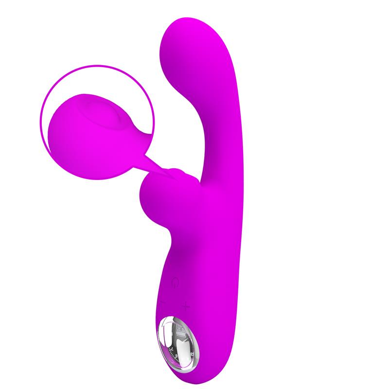 PRETTYLOVE - SKYLAR CONEJITO VIBRADOR Y THUMPING FUCSIA