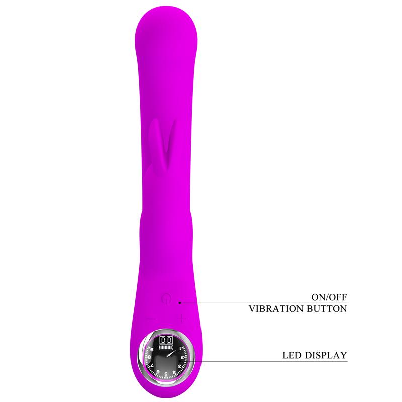 PRETTYLOVE - SKYLAR CONEJITO VIBRADOR Y THUMPING FUCSIA