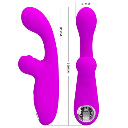 PRETTYLOVE - SKYLAR CONEJITO VIBRADOR Y THUMPING FUCSIA