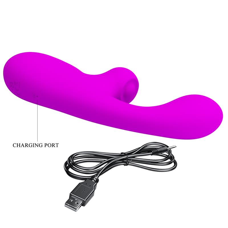 PRETTYLOVE - SKYLAR CONEJITO VIBRADOR Y THUMPING FUCSIA