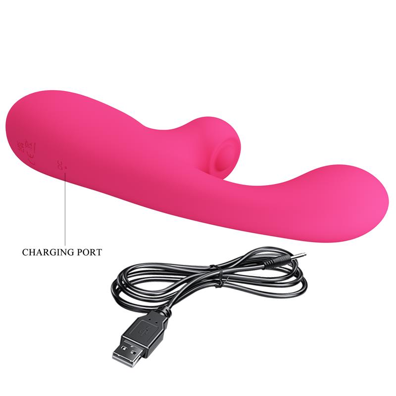 PRETTYLOVE - SKYLAR CONEJITO VIBRADOR Y THUMPING ROSA