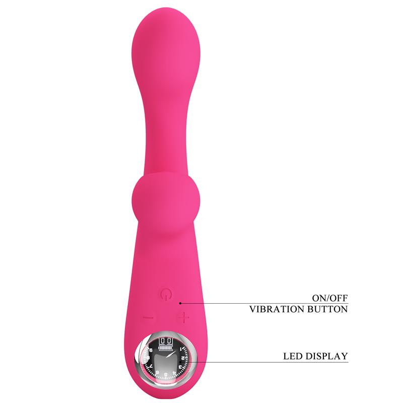 PRETTYLOVE - SKYLAR CONEJITO VIBRADOR Y THUMPING ROSA
