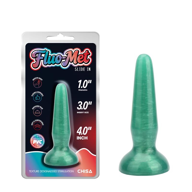 CHISA - SLIDE IN GREEN PLUG ANAL VERDE 4 - 10CM