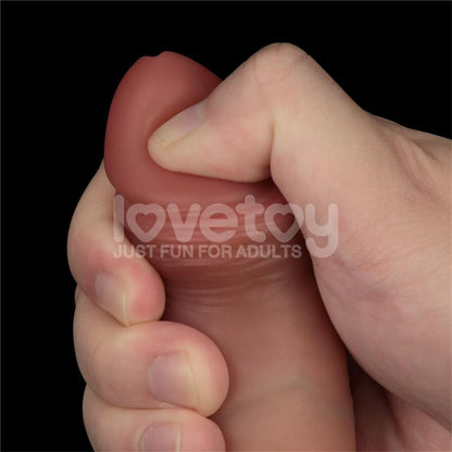 LOVETOY - SLIDING PRO DILDO PIEL DESLIZANTE-RETRÁCTIL DUAL LAYER 7.5