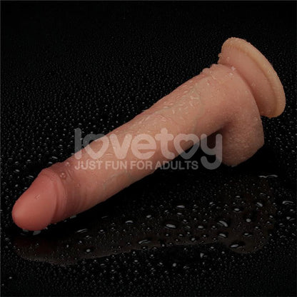 LOVETOY - SLIDING PRO DILDO PIEL DESLIZANTE-RETRACTIL DUAL LAYER 8.5