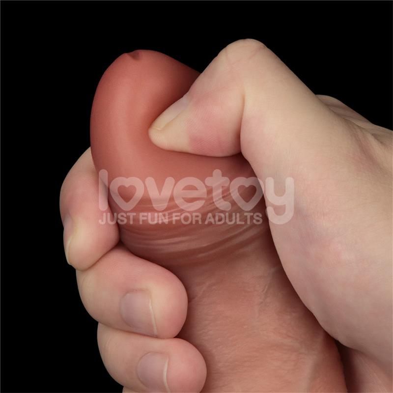 LOVETOY - SLIDING PRO DILDO PIEL DESLIZANTE-RETRACTIL DUAL LAYER 8.5