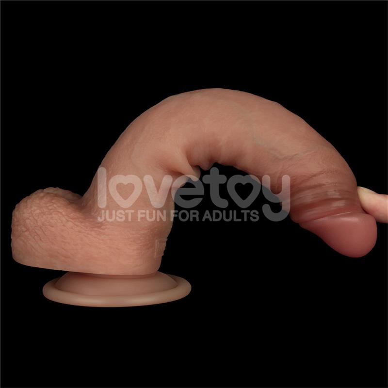 LOVETOY - SLIDING PRO DILDO PIEL DESLIZANTE-RETRACTIL DUAL LAYER 8.5