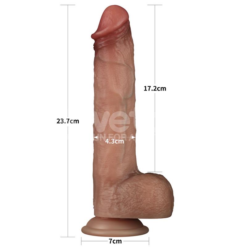 LOVETOY - SLIDING PRO DILDO PIEL DESLIZANTE-RETRACTIL DUAL LAYER 9