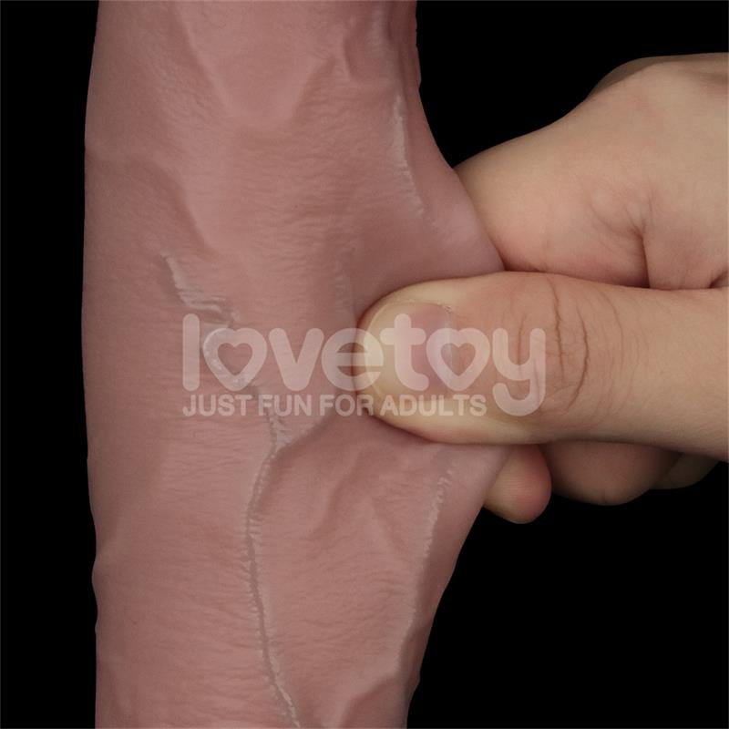 LOVETOY - SLIDING PRO II DILDO PIEL DESLIZANTE-RETRACTIL DUAL-LAYER 10