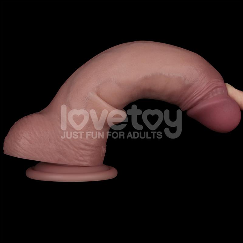 LOVETOY - SLIDING PRO II DILDO PIEL DESLIZANTE-RETRACTIL DUAL-LAYER 8.5